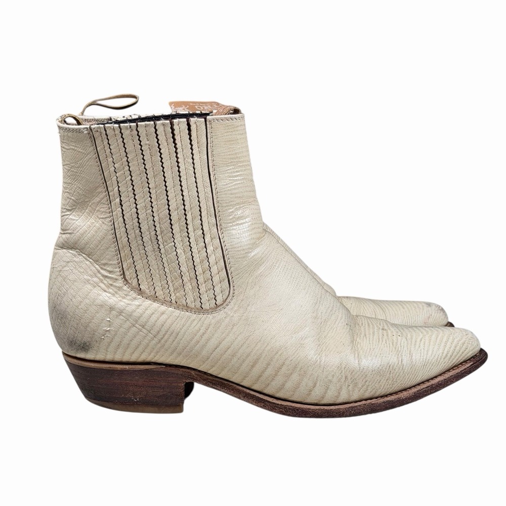 Porto Salvaje Western Genuine Leather Cream Ankle Boots | Women's MX 28